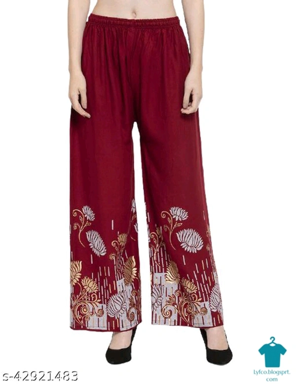 Product Name: *Stylish Fabulous Women Palazzos*Fabric: RayonPattern: PrintedMultipack: 1 - size- 26