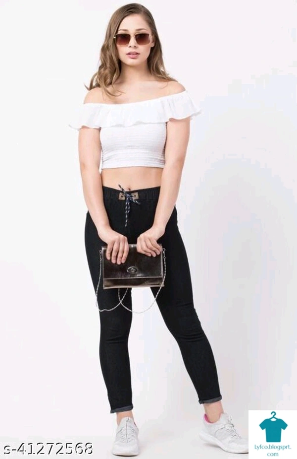 Product Name: *Flying Slim Fit Women Black Jeans For Girls*Fabric: DenimMultipack: 1 - size- 36