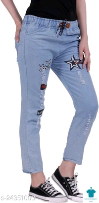 Product Name: *Comfy Fashionable Women Jeans*Fabric: DenimSurface Styling: PrintedMultipack: 2 - size- 30