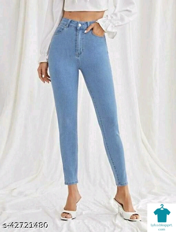 Product Name: *Trendy Designer Women Jeans*Fabric: DenimSurface Styling: PrintedMultipack: 1 - size- 28