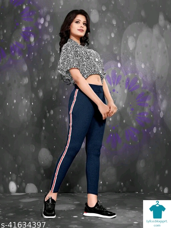 Product Name: *Fashionable Fashionista Women Jeggings*Fabric: Cotton BlendPattern: SolidMultipack: 1 - colour- Dark blue, size- 26