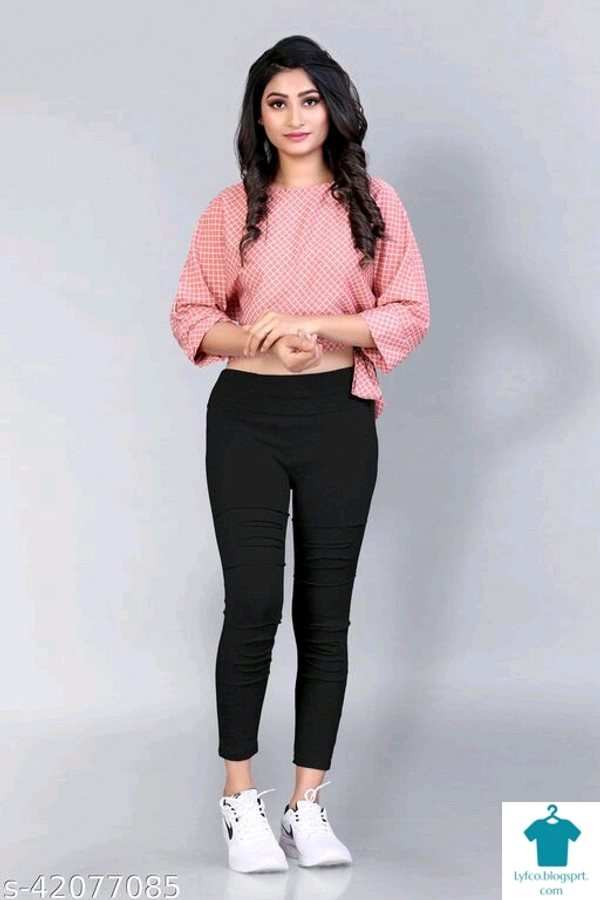 Product Name: *Trendy Women Jeggings Pack of 4(Size:-26 to 36)*Fabric: Cotton BlendPattern: SolidMultipack: 4 - size- 34