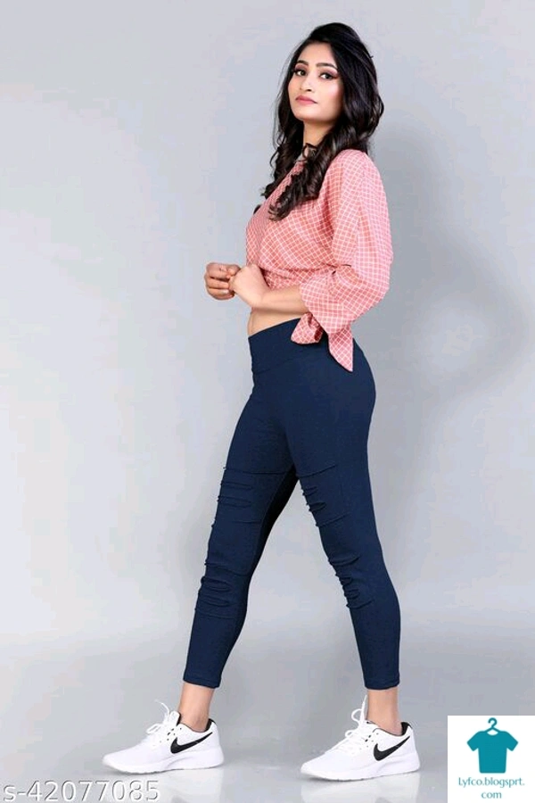 Product Name: *Trendy Women Jeggings Pack of 4(Size:-26 to 36)*Fabric: Cotton BlendPattern: SolidMultipack: 4 - size- 36