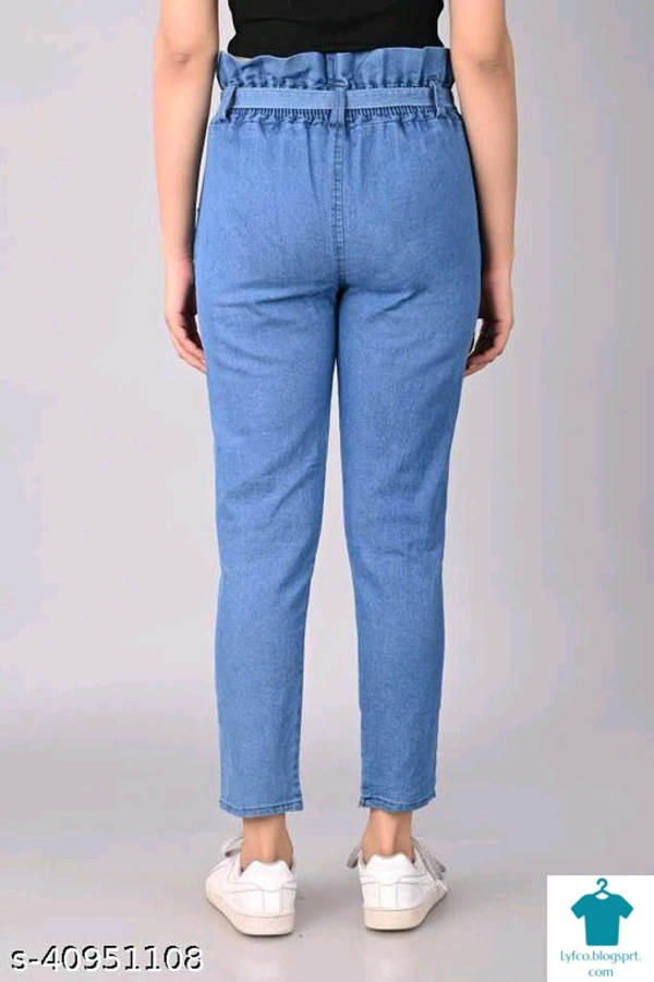 Product Name: *Comfy Elegant Women Jeans*Fabric: DenimSurface Styling: Tie-UpsMultipack: 1 - size- 28