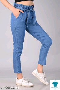 Product Name: *Comfy Elegant Women Jeans*Fabric: DenimSurface Styling: Tie-UpsMultipack: 1 - size- 28