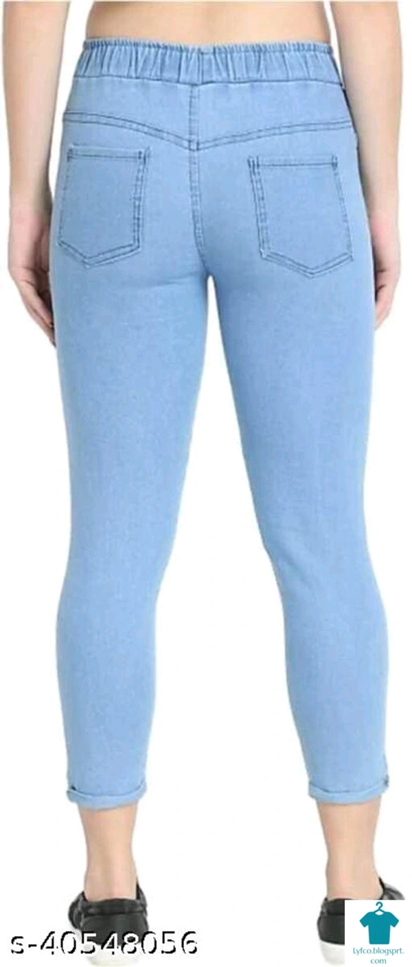 Product Name: *Fancy Latest Women Jeans*Fabric: DenimSurface Styling: Tie-UpsMultipack: 1 - size- 26