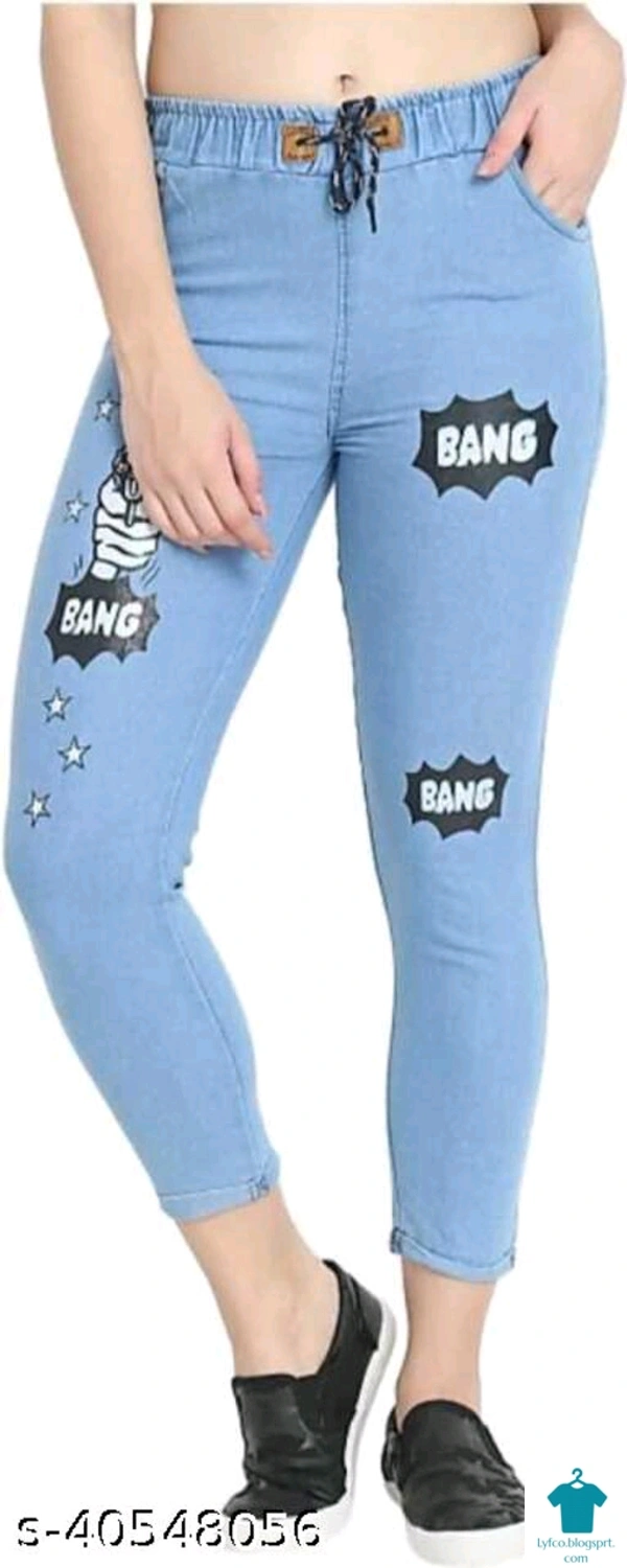 Product Name: *Fancy Latest Women Jeans*Fabric: DenimSurface Styling: Tie-UpsMultipack: 1 - size- 30
