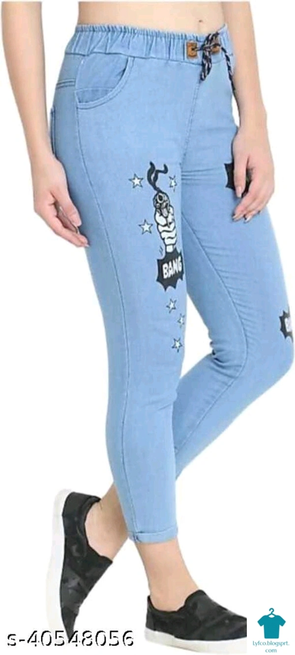 Product Name: *Fancy Latest Women Jeans*Fabric: DenimSurface Styling: Tie-UpsMultipack: 1 - size- 30
