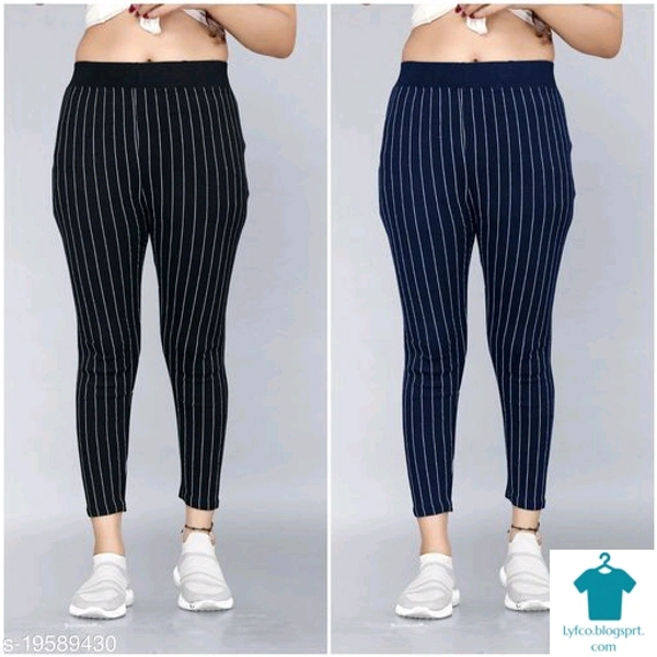Product Name: *Trendy Womens Jeggings Pack Of 2(Size:-26 to 36)*Fabric: Cotton BlendPattern: PrintedMultipack: 1 - size- 26