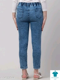 Product Name: *Kyla Exclusive Joggers Bottom Pearl Blue Jean For Women*Fabric: DenimMultipack: 1 - size- 34