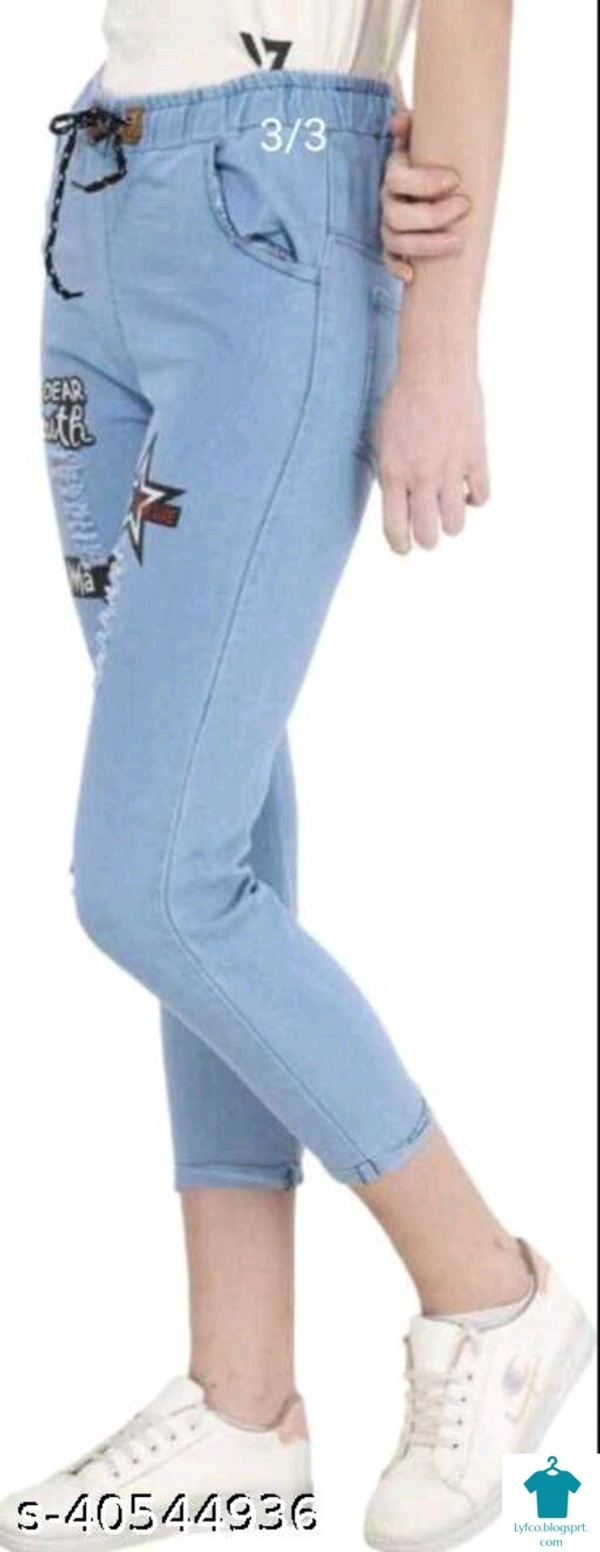 Product Name: *Classy Partywear Women Jeans*Fabric: DenimSurface Styling: PrintedMultipack: 1 - size- 26
