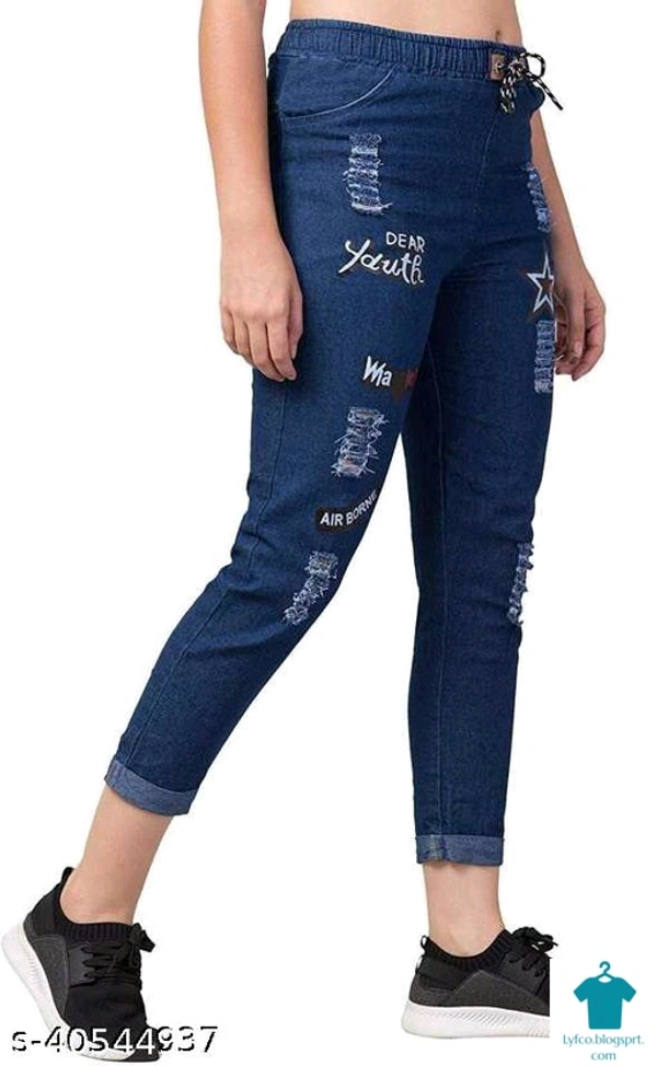 Product Name: *Urbane Designer Women Jeans*Fabric: DenimSurface Styling: PrintedMultipack: 1 - size- 30