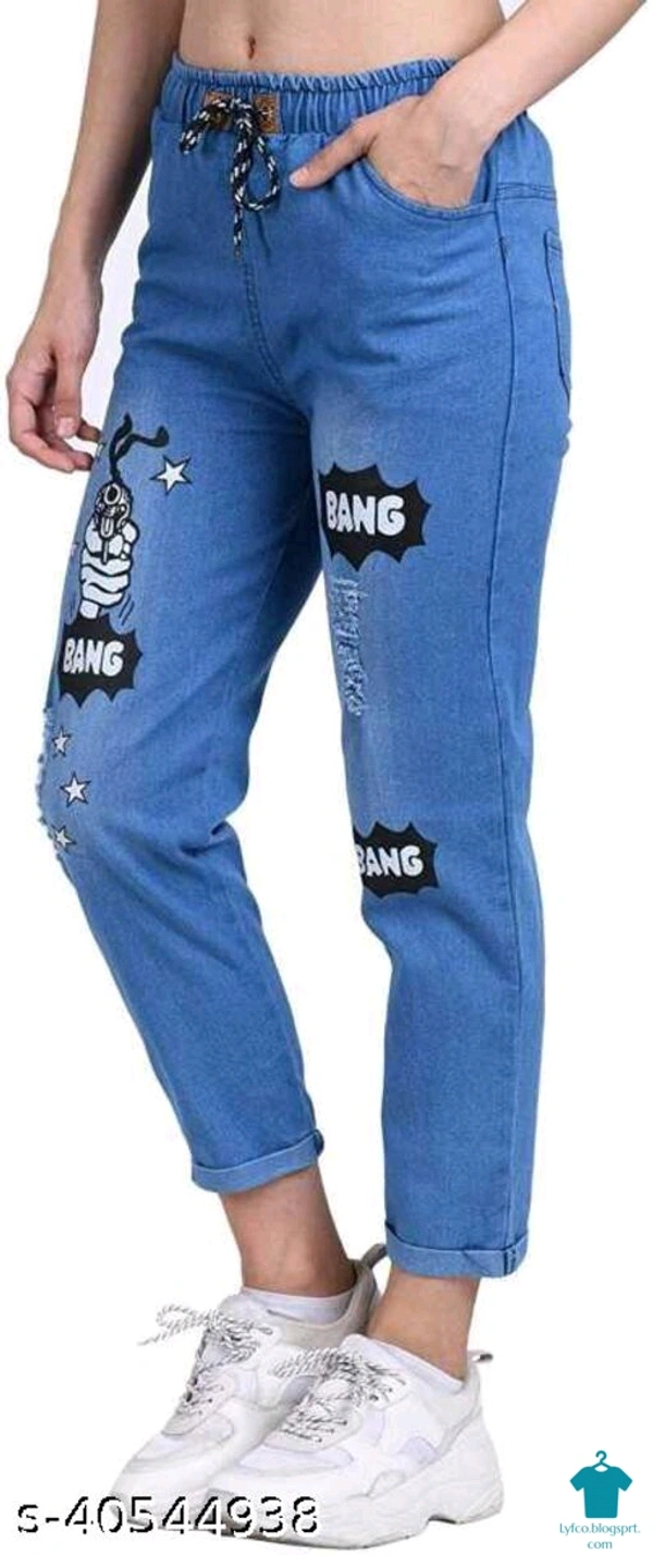 Product Name: *Classy Fashionista Women Jeans*Fabric: DenimSurface Styling: PrintedMultipack: 1 - size- 32