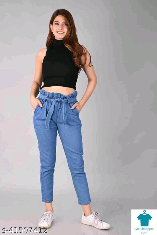 Product Name: *Stylish Modern Women Jeans*Fabric: DenimSurface Styling: Tie-UpsMultipack: 1 - size- 32