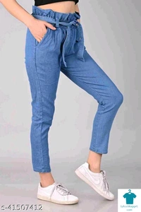 Product Name: *Stylish Modern Women Jeans*Fabric: DenimSurface Styling: Tie-UpsMultipack: 1 - size- 32
