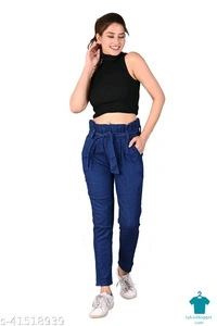 Product Name: *Pretty Fabulous Women Jeans*Fabric: DenimSurface Styling: Tie-UpsMultipack: 2 - size- 30