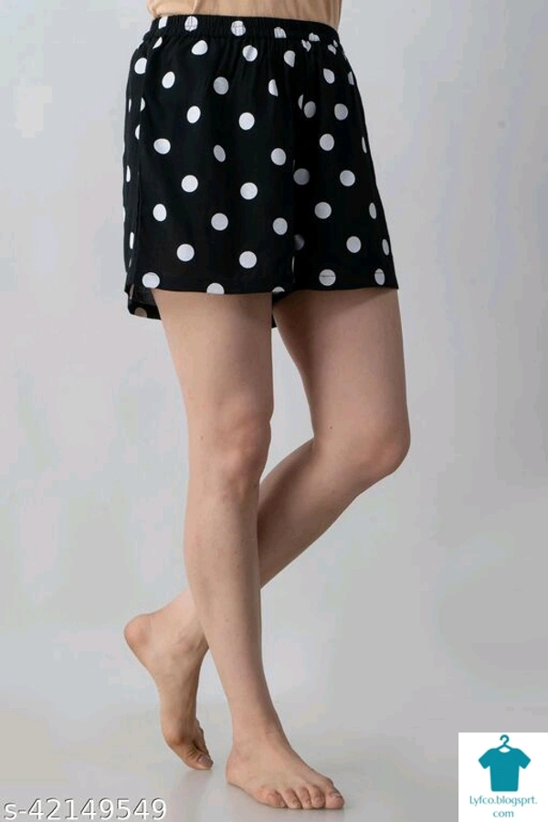 Product Name: *SAUBHAGYA WOMEN REGULAR SHORTS*Fabric: CottonPattern: PrintedMultipack: 1 - size-32