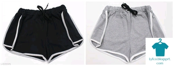 Product Name: *Powermerc Solid Cotton Women Combo Shorts*Fabric: CottonPattern: SolidMultipack: 2 - size- 30