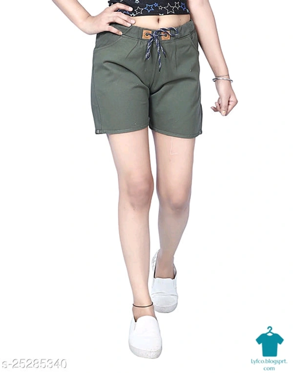 Product Name: *Ravishing Fashionista Women Shorts*Fabric: CottonPattern: Dyed/WashedMultipack: 1 - colour- Black