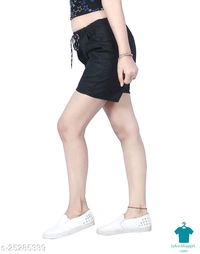 Product Name: *Ravishing Fashionista Women Shorts*Fabric: CottonPattern: Dyed/WashedMultipack: 1 - colour- Black