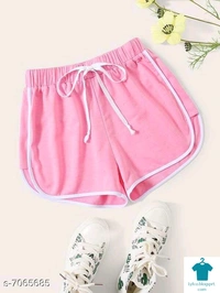 Product Name: *Vivient Women Pink Hosery Short*Fabric: CottonPattern: SolidMultipack: 1 - size- 32