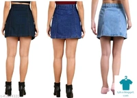 Product Name: *Gorgeous Unique Women Western Skirts*Fabric: DenimPattern: SolidMultipack: 3 - size- 26