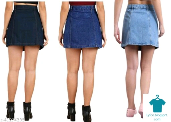 Product Name: *Gorgeous Unique Women Western Skirts*Fabric: DenimPattern: SolidMultipack: 3 - size- 26