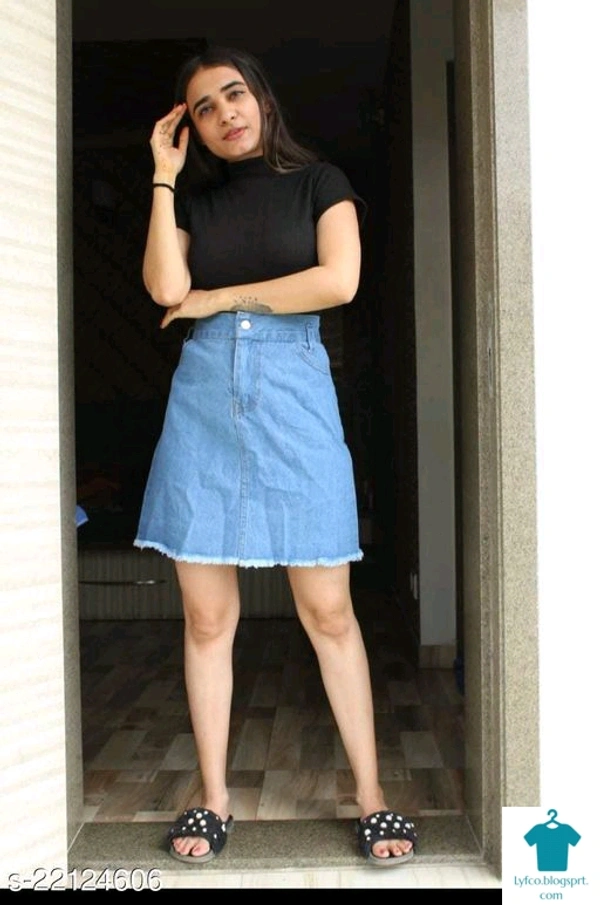 Product Name: *Fancy Unique Women Western Skirts*Fabric: DenimPattern: SolidMultipack: 1 - size- 32