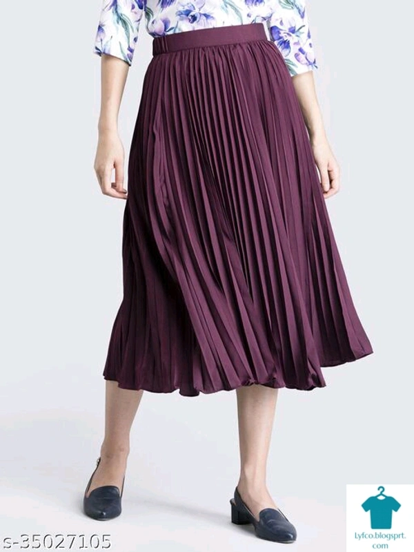 Product Name: *Elegant Fabulous Women Western Skirt *Fabric: CrepePattern: SolidMultipack: 1 - Free size