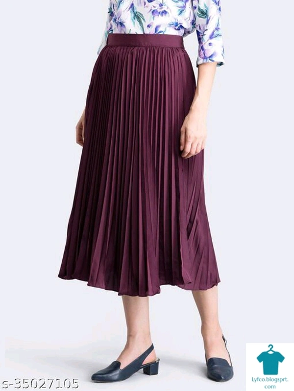 Product Name: *Elegant Fabulous Women Western Skirt *Fabric: CrepePattern: SolidMultipack: 1 - Free size