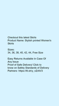 Product Name: *Stylish printed Women's Skirts* - size- 40