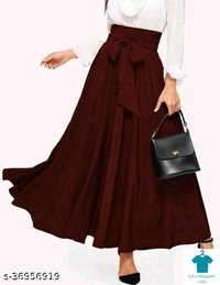 Product Name: *Ravishing Feminine Women Western Skirts*Fabric: CrepePattern: SolidMultipack: 1 - 24, colour- Dark green