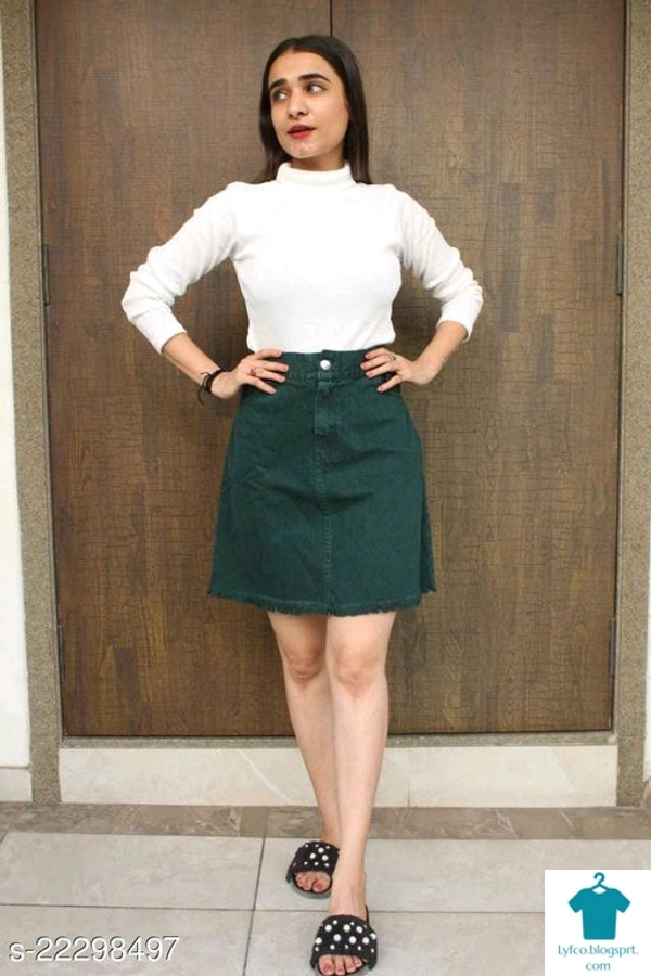 Product Name: *Casual Glamarous Women Western Skirts*Fabric: DenimMultipack: 1 - 40