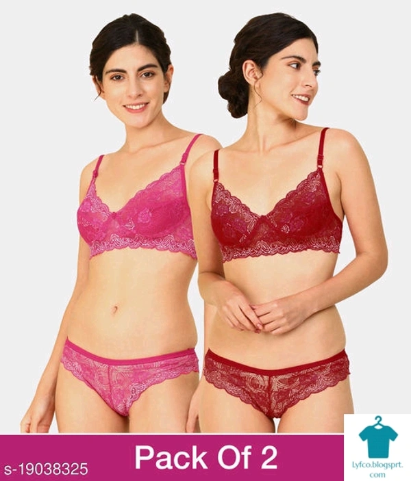 Product Name: *Women's Lingerie Sets*Top Fabric: LaceBottom Fabric: LacePrint or Pattern Type: LaceMultipack: 2 - 40B