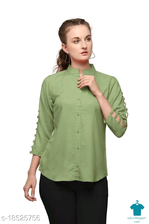Product Name: *Fancy Graceful Women Tops & Tunics*Fabric: RayonSleeve Length: Three-Quarter SleevesPattern: SolidMultipack: 1 - XXL