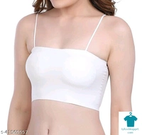 Product Name: * Women's Seamless Strapless  Padded Tube Bra, *Fabric: Cotton BlendPrint or Pattern Type: SolidPadding: PaddedType: BandeauSeam Style: SeamlessMultipack: 1 - colour- White