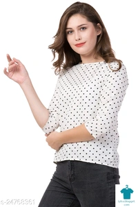 Product Name: *Comfy Ravishing Women Tops & Tunics*Fabric: CrepeSleeve Length: Three-Quarter SleevesPattern: PrintedMultipack: 3 - L