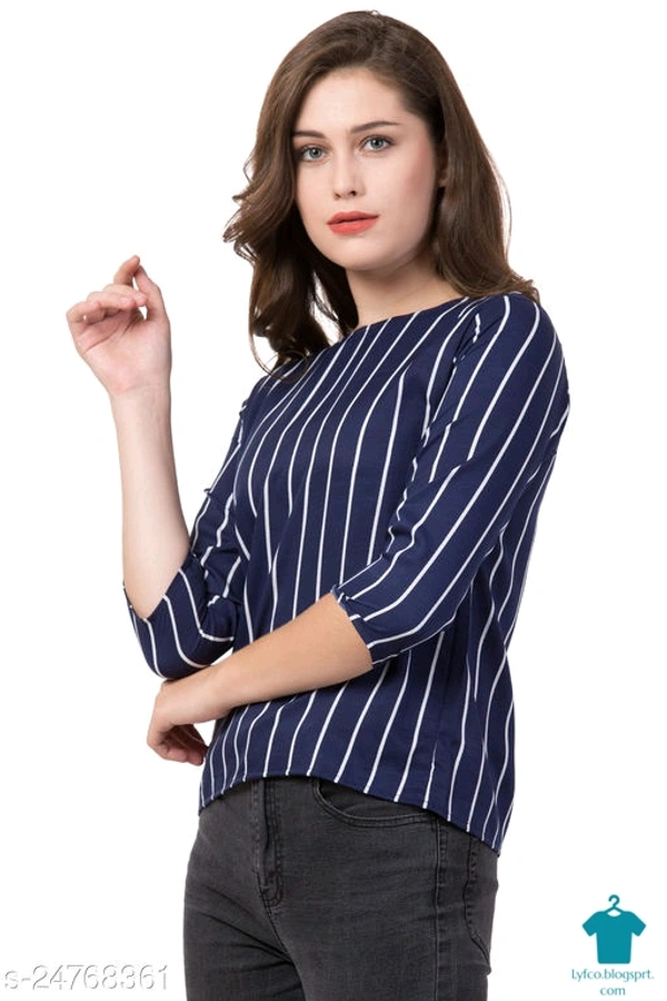 Product Name: *Comfy Ravishing Women Tops & Tunics*Fabric: CrepeSleeve Length: Three-Quarter SleevesPattern: PrintedMultipack: 3 - L