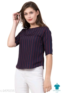 Product Name: *Comfy Ravishing Women Tops & Tunics*Fabric: CrepeSleeve Length: Three-Quarter SleevesPattern: PrintedMultipack: 3 - L