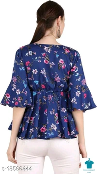 Product Name: *Trendy Retro Women Tops & Tunics*Fabric: CrepeSleeve Length: Three-Quarter SleevesPattern: PrintedMultipack: 1 - XXL