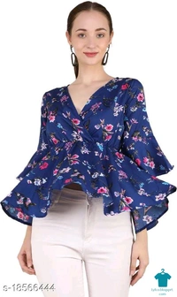 Product Name: *Trendy Retro Women Tops & Tunics*Fabric: CrepeSleeve Length: Three-Quarter SleevesPattern: PrintedMultipack: 1 - XXL