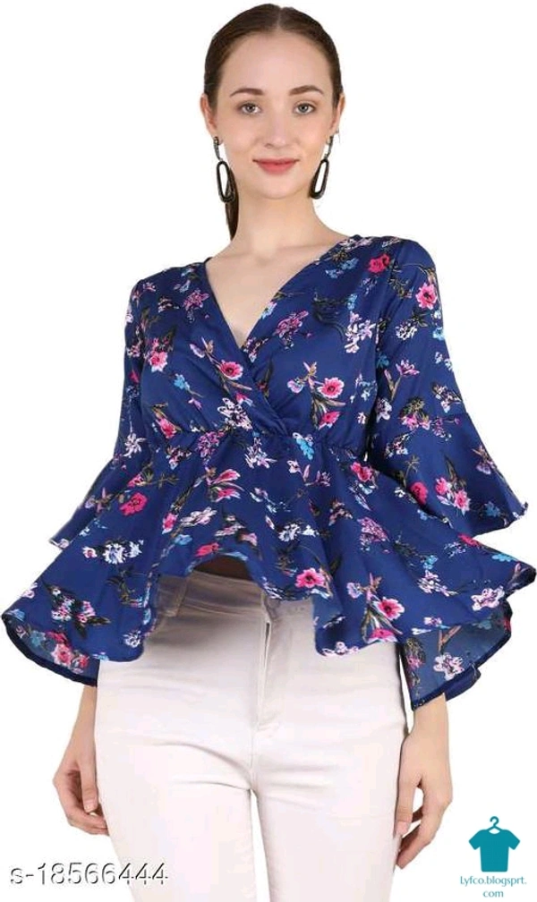 Product Name: *Trendy Retro Women Tops & Tunics*Fabric: CrepeSleeve Length: Three-Quarter SleevesPattern: PrintedMultipack: 1 - XXL