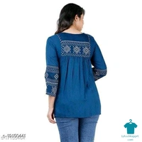 Product Name: *Shree Shyam Fashion Green Colored Girls Top with Embroidery work .*Fabric: RayonSleeve Length: Three-Quarter SleevesPattern: EmbroideredMultipack: 1 - M