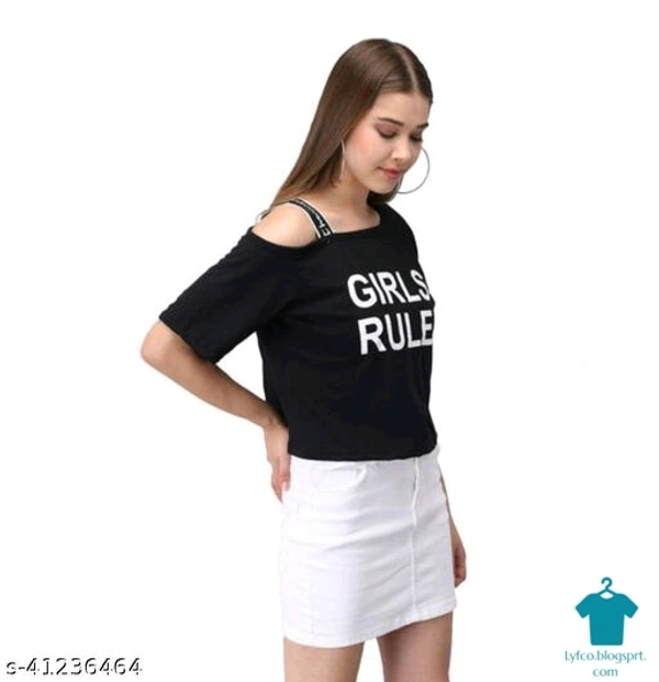 Product Name: *Trendy Modern Women Tops & Tunics*Fabric: ViscoseSleeve Length: Short SleevesPattern: PrintedMultipack: 1 - L