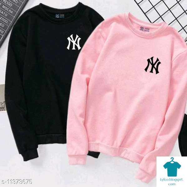 Product Name: *Women's Full Sleeve's Printed Combo Of New York T-SHIRT|Women's Full Sleeves T-Shirt*Fabric: CottonSleeve Length: Long SleevesPattern: PrintedMultipack: 2 - size- S