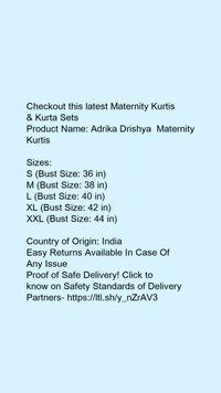 Product Name: *Adrika Drishya  Maternity Kurtis* - colour- Dark green