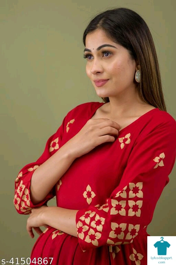 Product Name: *Classy Feeding Kurtis & Kurta Sets*Fabric: RayonBottomwear Fabric: No BottomwearBottom Type: No BottomwearSleeve Length: Three-Quarter SleevesStitch Type: StitchedFit/ Shape: MaternityPattern: PrintedCombo of: Combo of 2 - M