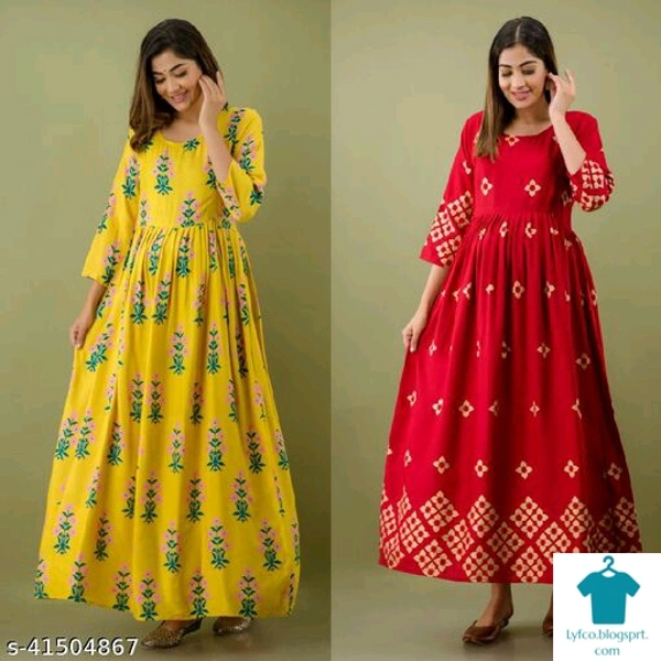 Product Name: *Classy Feeding Kurtis & Kurta Sets*Fabric: RayonBottomwear Fabric: No BottomwearBottom Type: No BottomwearSleeve Length: Three-Quarter SleevesStitch Type: StitchedFit/ Shape: MaternityPattern: PrintedCombo of: Combo of 2 - M