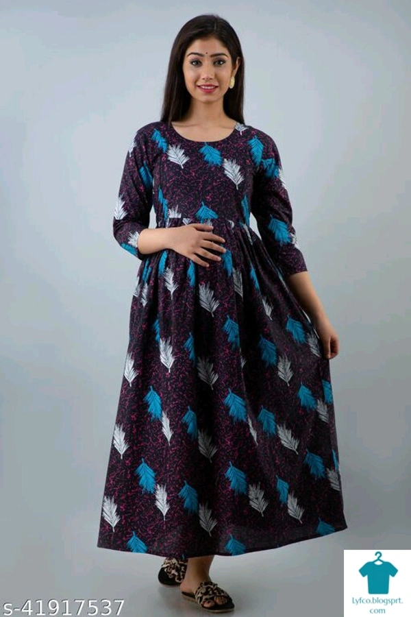 Product Name: *Classic Women Maternity Kurti*Fabric: Cotton BlendBottomwear Fabric: No BottomwearBottom Type: No BottomwearSleeve Length: Three-Quarter Sleeves - size- XL