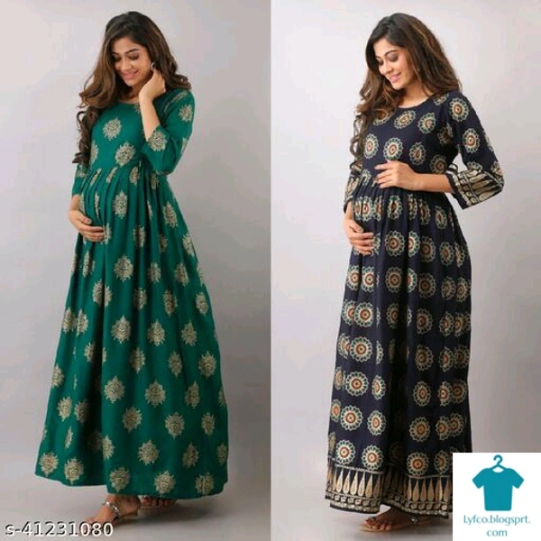 Product Name: *Classy Feeding Kurtis *Fabric: RayonBottomwear Fabric: No BottomwearBottom Type: No BottomwearSleeve Length: Three-Quarter SleevesStitch Type: StitchedFit/ Shape: MaternityPattern: PrintedCombo of: Single - size- S